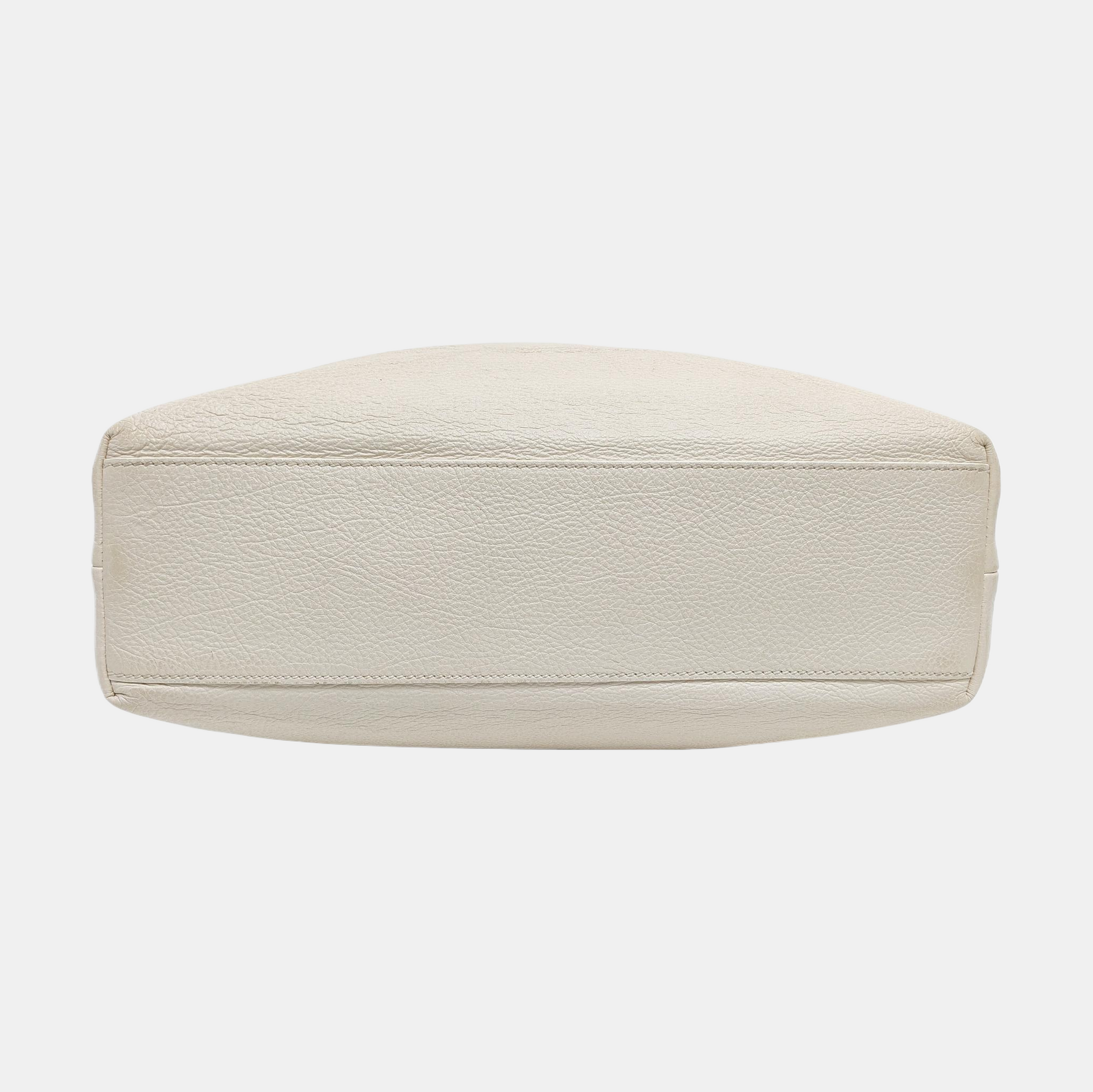 Shopping Bag Calfskin White