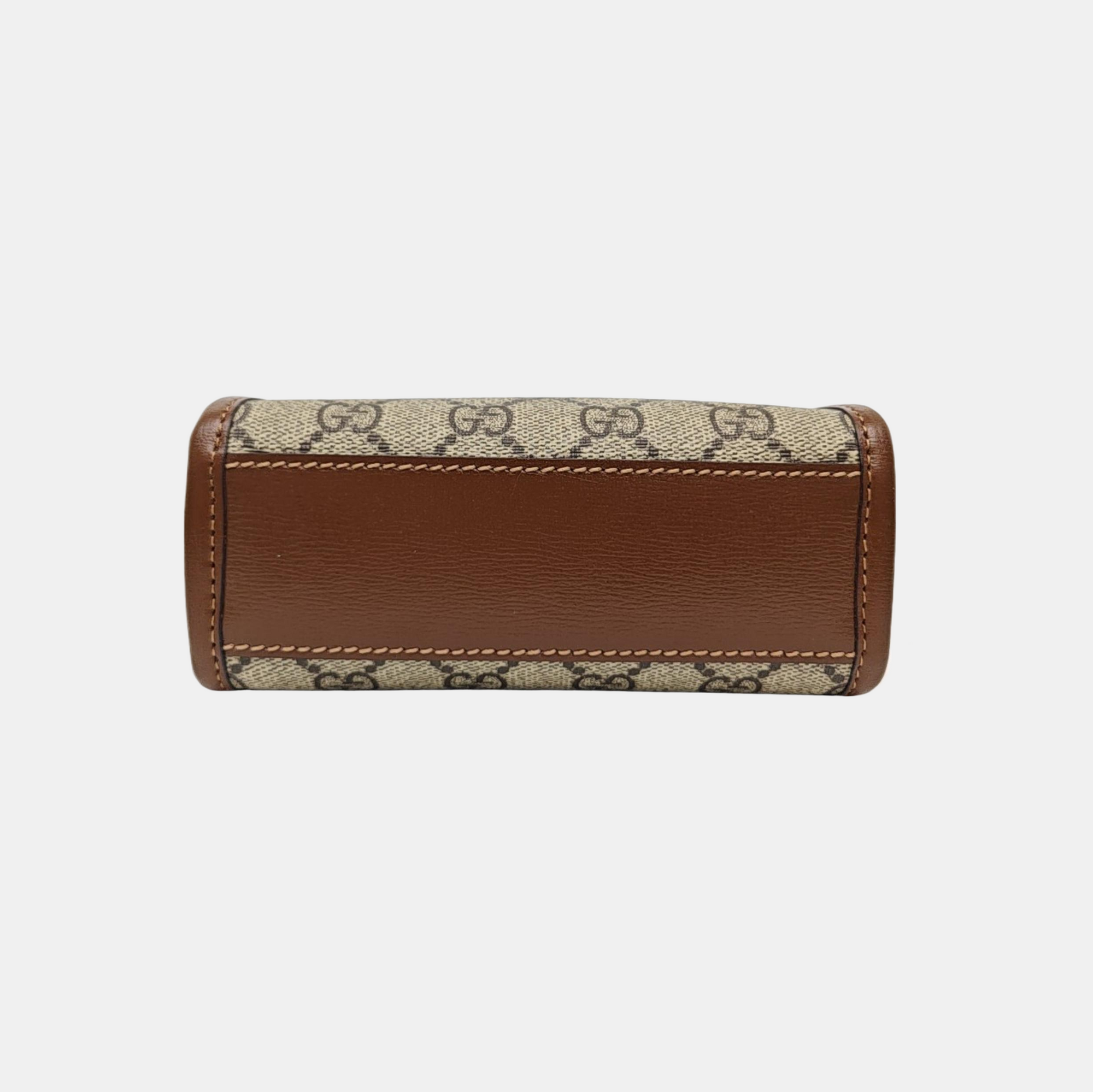 Retro Mini Monogram Coated Canvas Beige