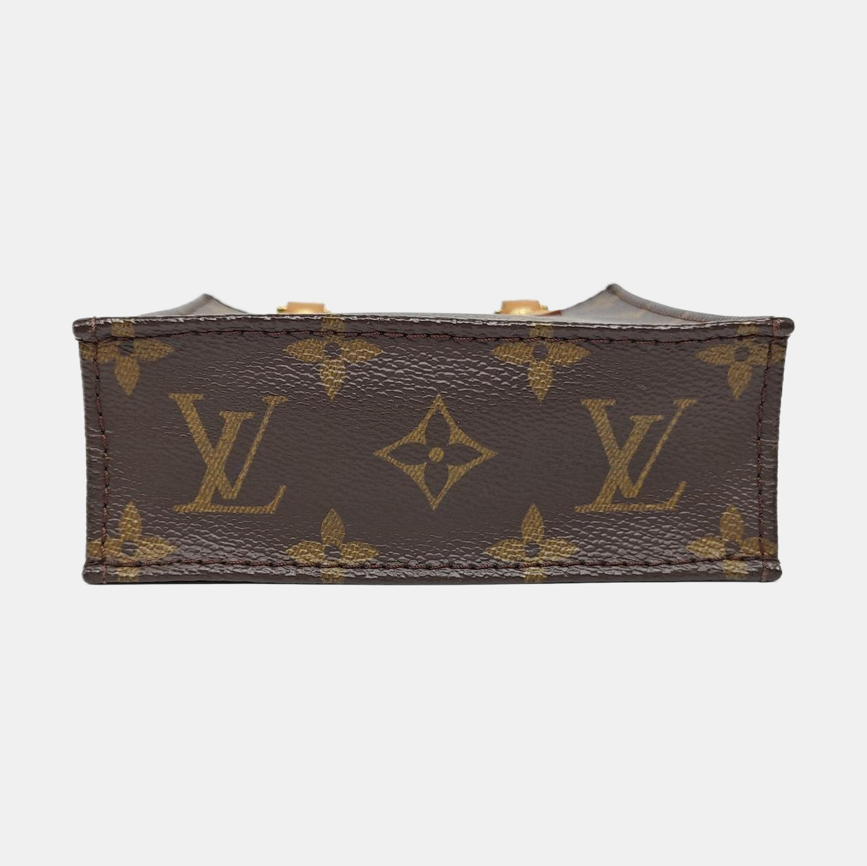 SAC PLAT Mini Monogram Coated Canvas Brown