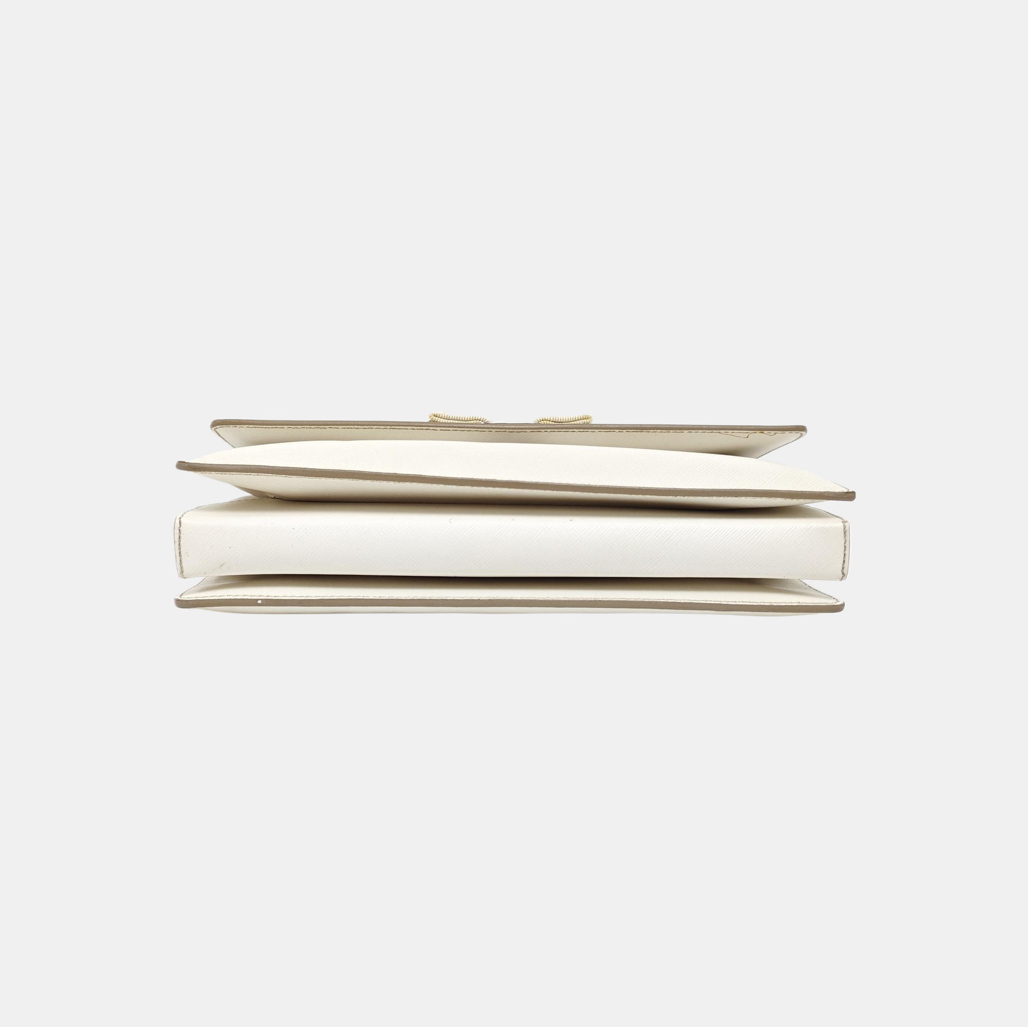 Calfskin Crossbody Bag White