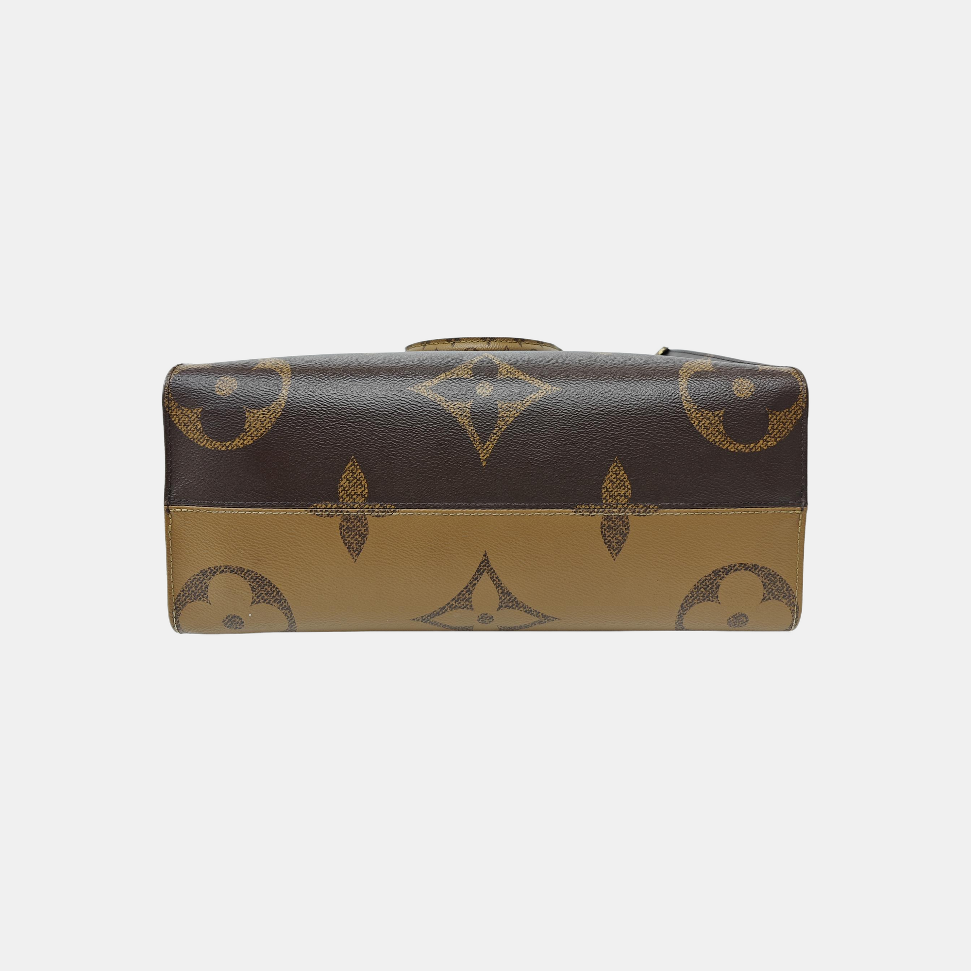 ONTHEGO MM Monogram Coated Canvas Brown
