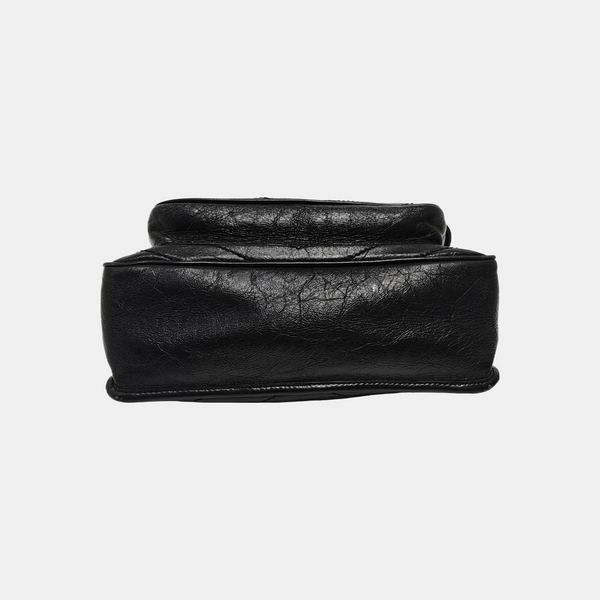 NIKI Medium Chevron Calfskin Black