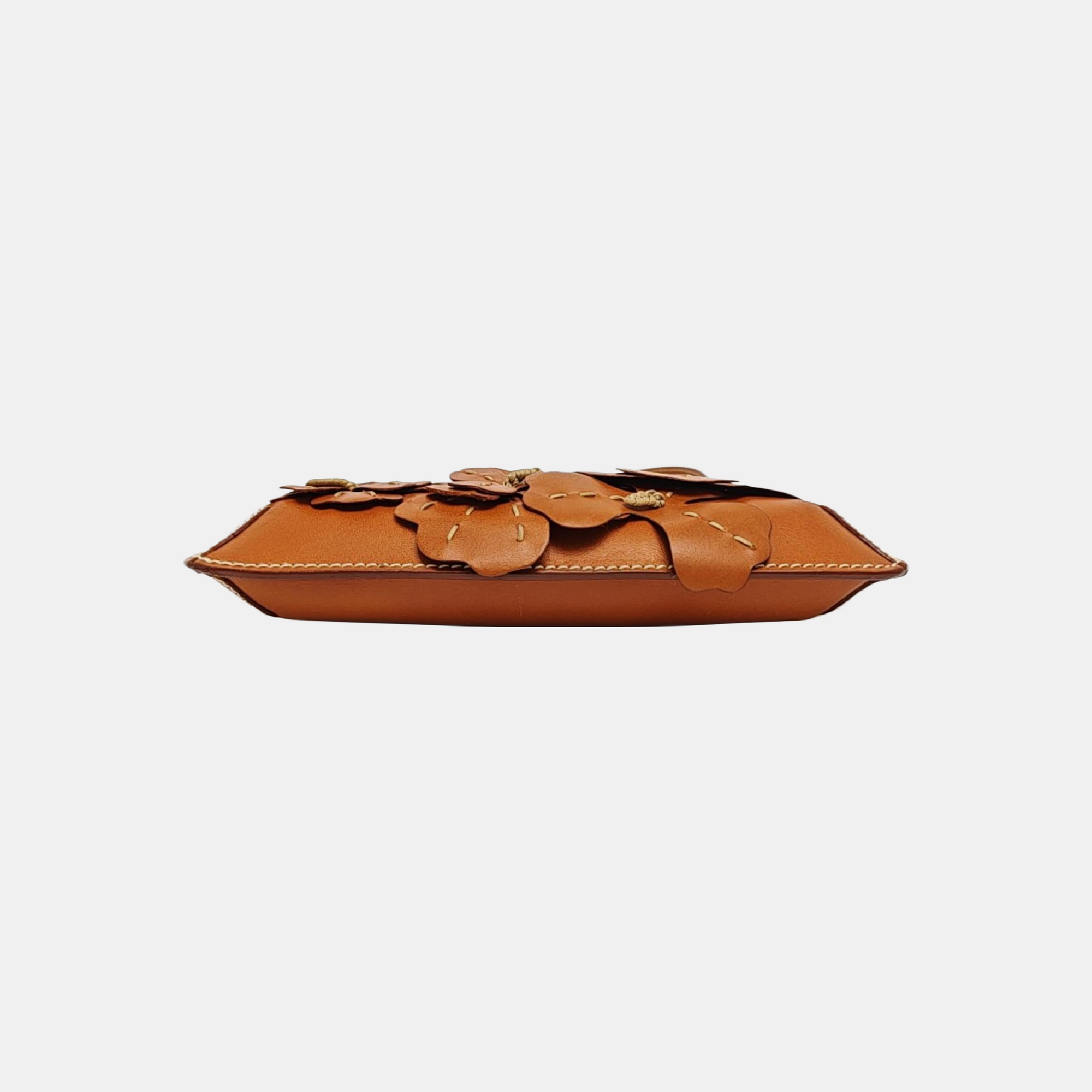 Calfskin Top Handle Bag Brown