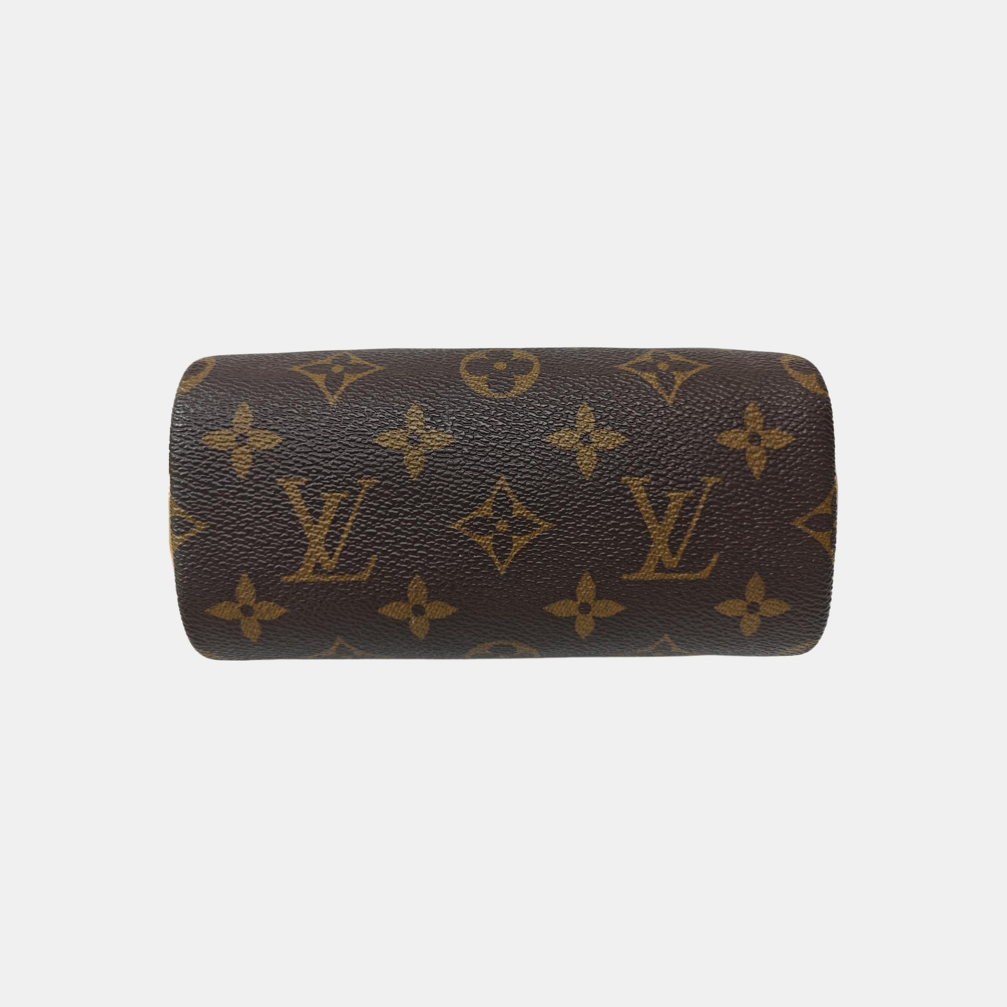 SPEEDY Nano Monogram Coated Canvas Brown