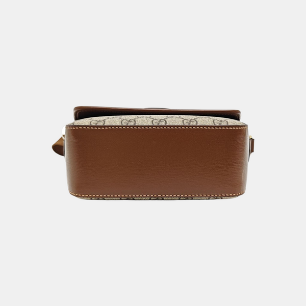 Monogram Coated Canvas Shoulder Bag Beige