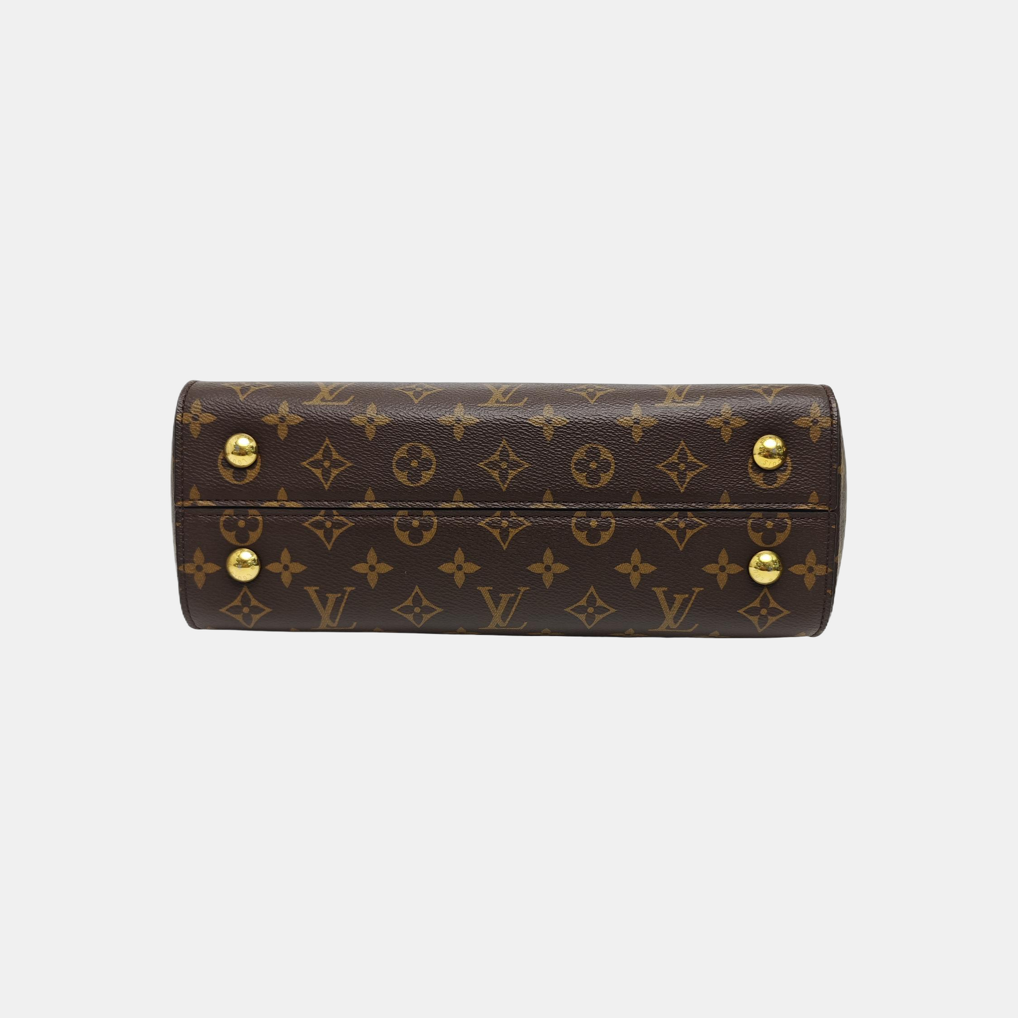 CLUNY MM Monogram Coated Canvas Brown