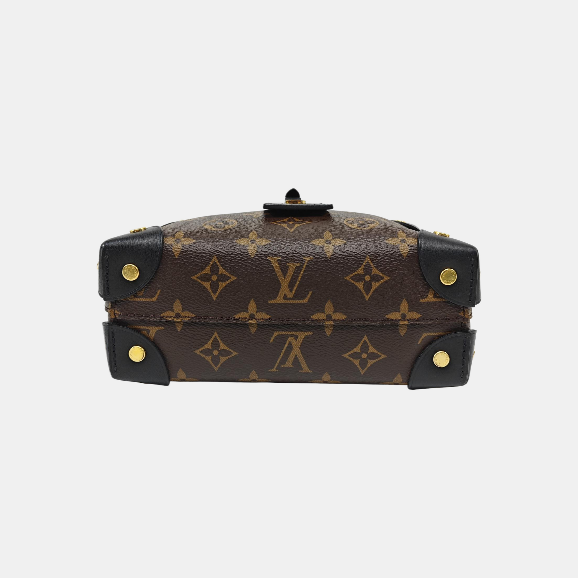 PETITE MALLE Monogram Coated Canvas Brown