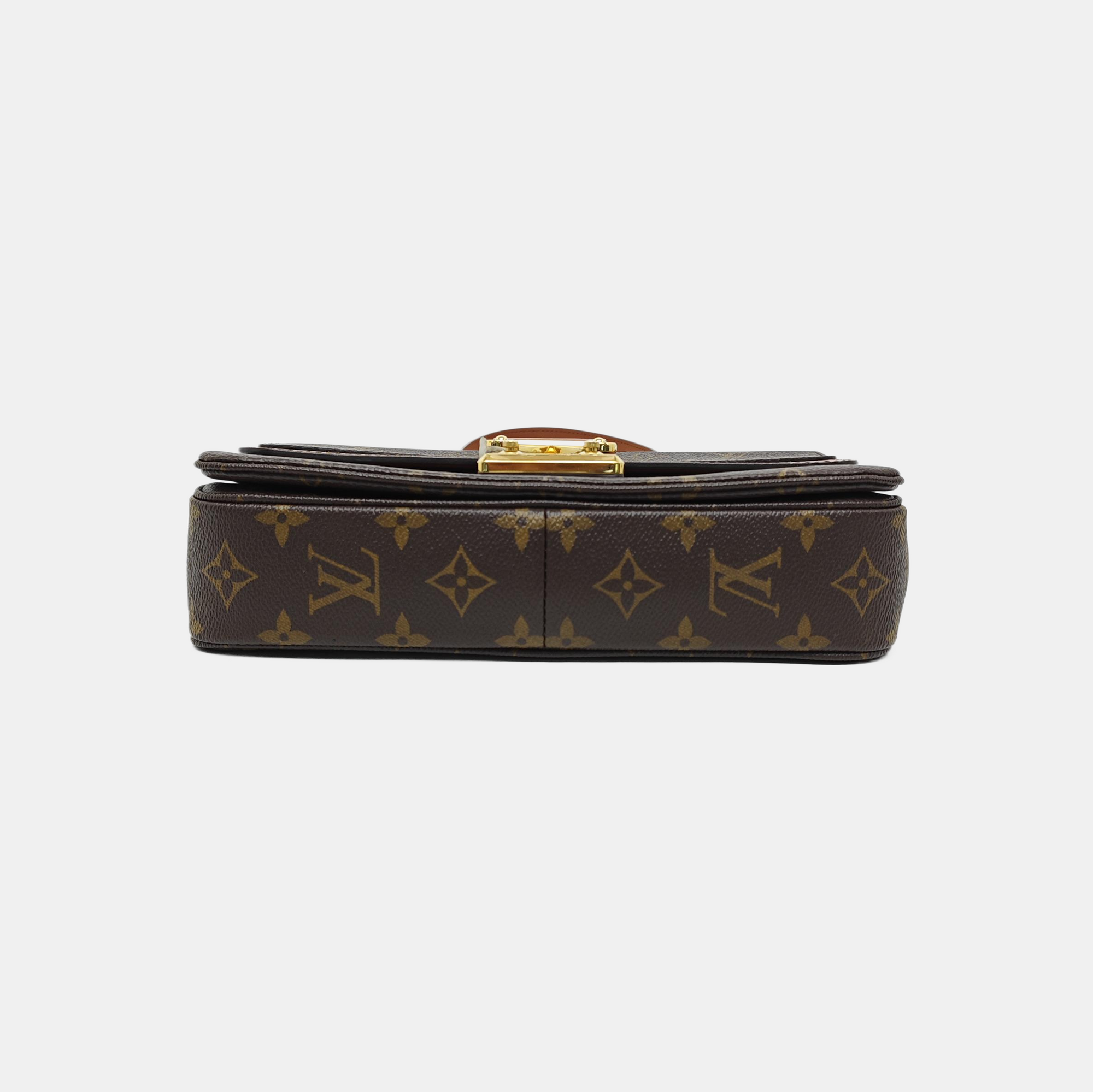 MARCEAU Monogram Coated Canvas Brown