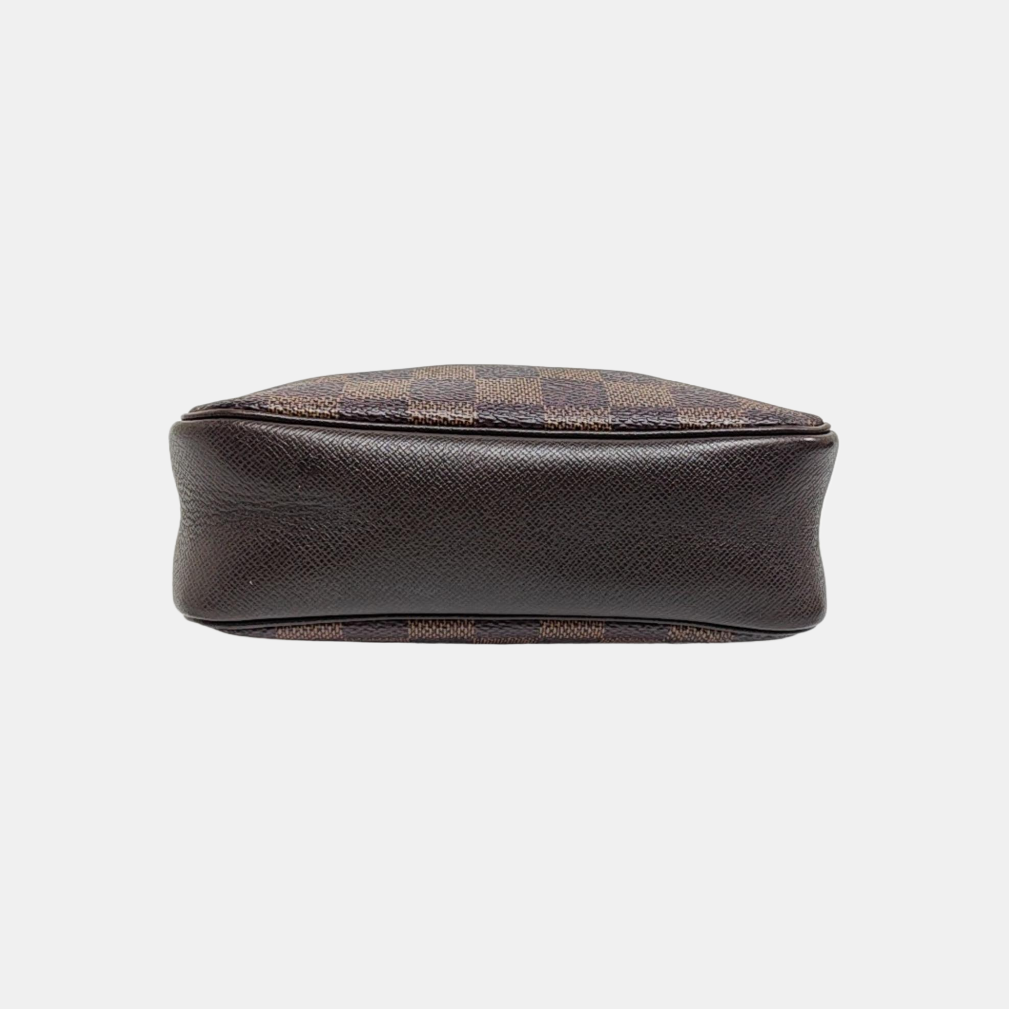 TROUSSE MAKE UP Damier Ebene Coated Canvas Brown