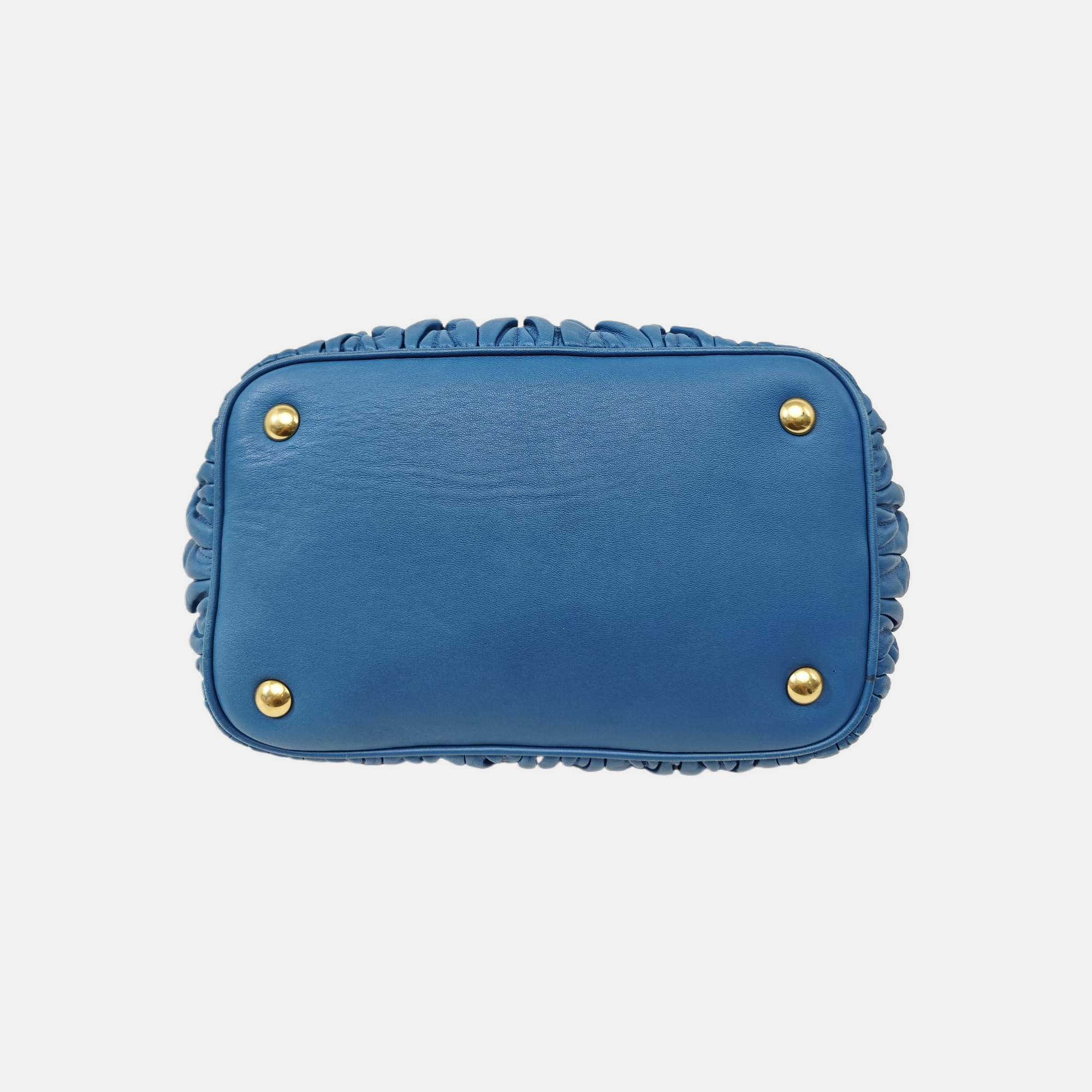 Quilted Lambskin Tote Bag Blue
