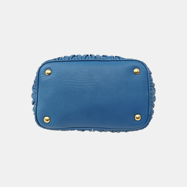 Quilted Lambskin Tote Bag Blue