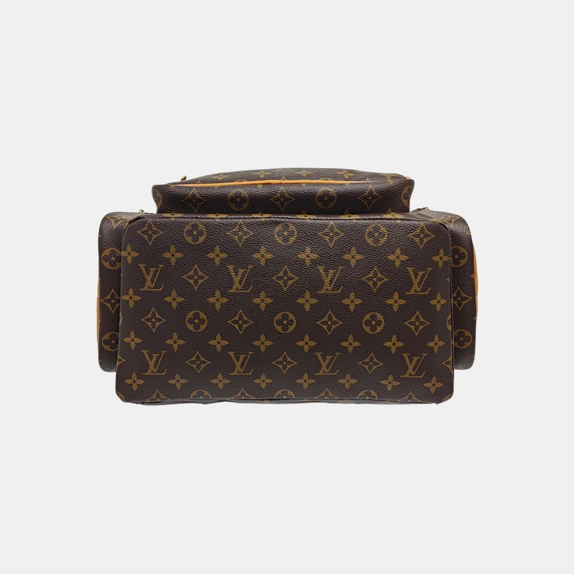 TRIO Monogram Coated Canvas Brown