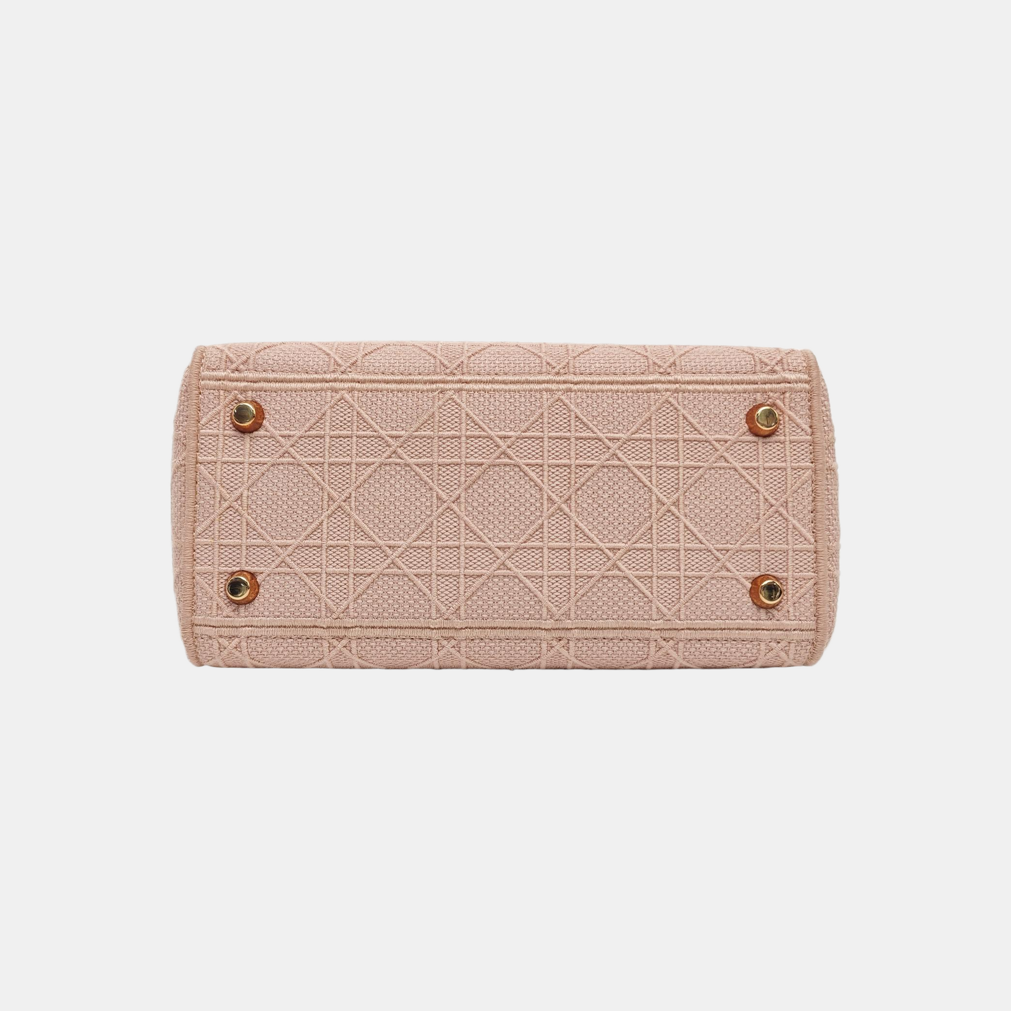 Lady D-Lite Medium Cannage Canvas Pink
