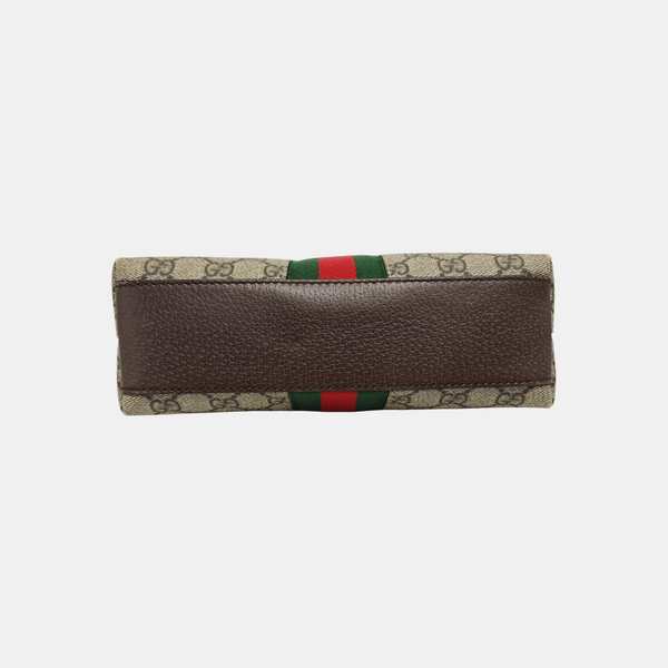 Ophidia Small Monogram Coated Canvas Beige