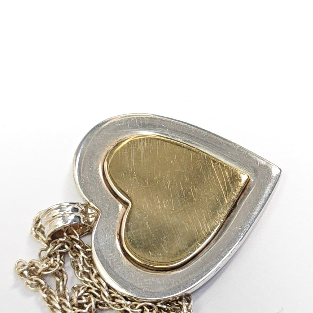 18k Gold Silver Necklace