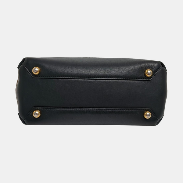 The Banner Small Calfskin Black