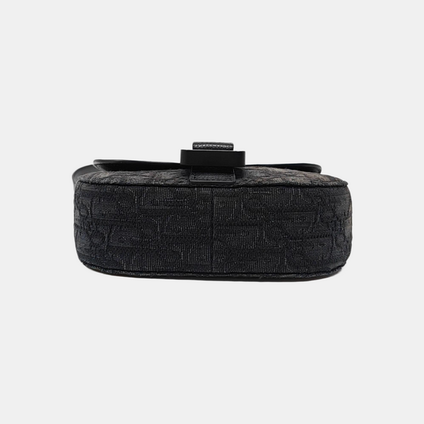 Saddle Mini Oblique Calfskin Black
