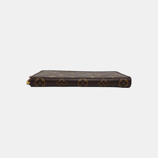 CLÉMENCE Monogram Coated Canvas Brown Wallet