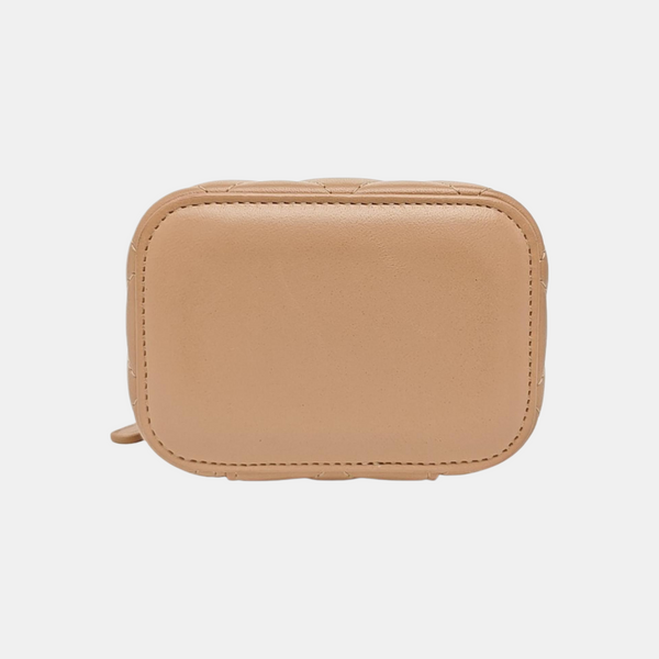 VANITY CASE Mini Quilted Lambskin Beige