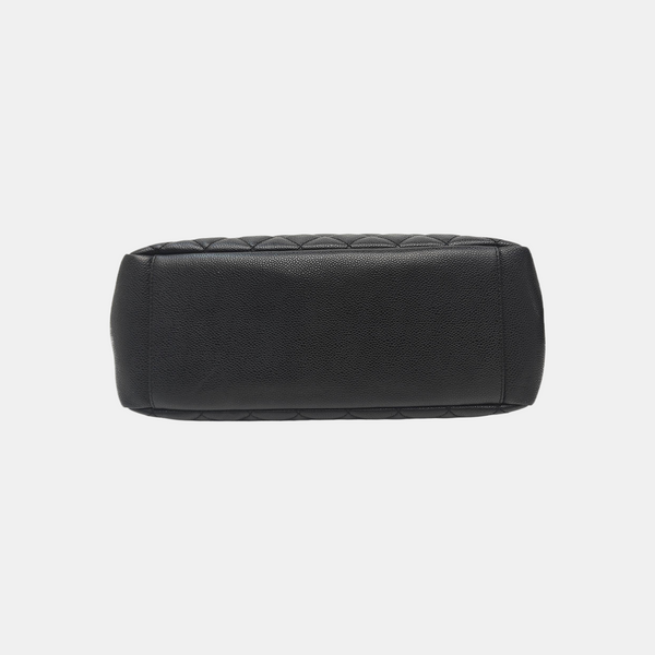 CHANEL GST Large Quilted Grained Calfskin Black