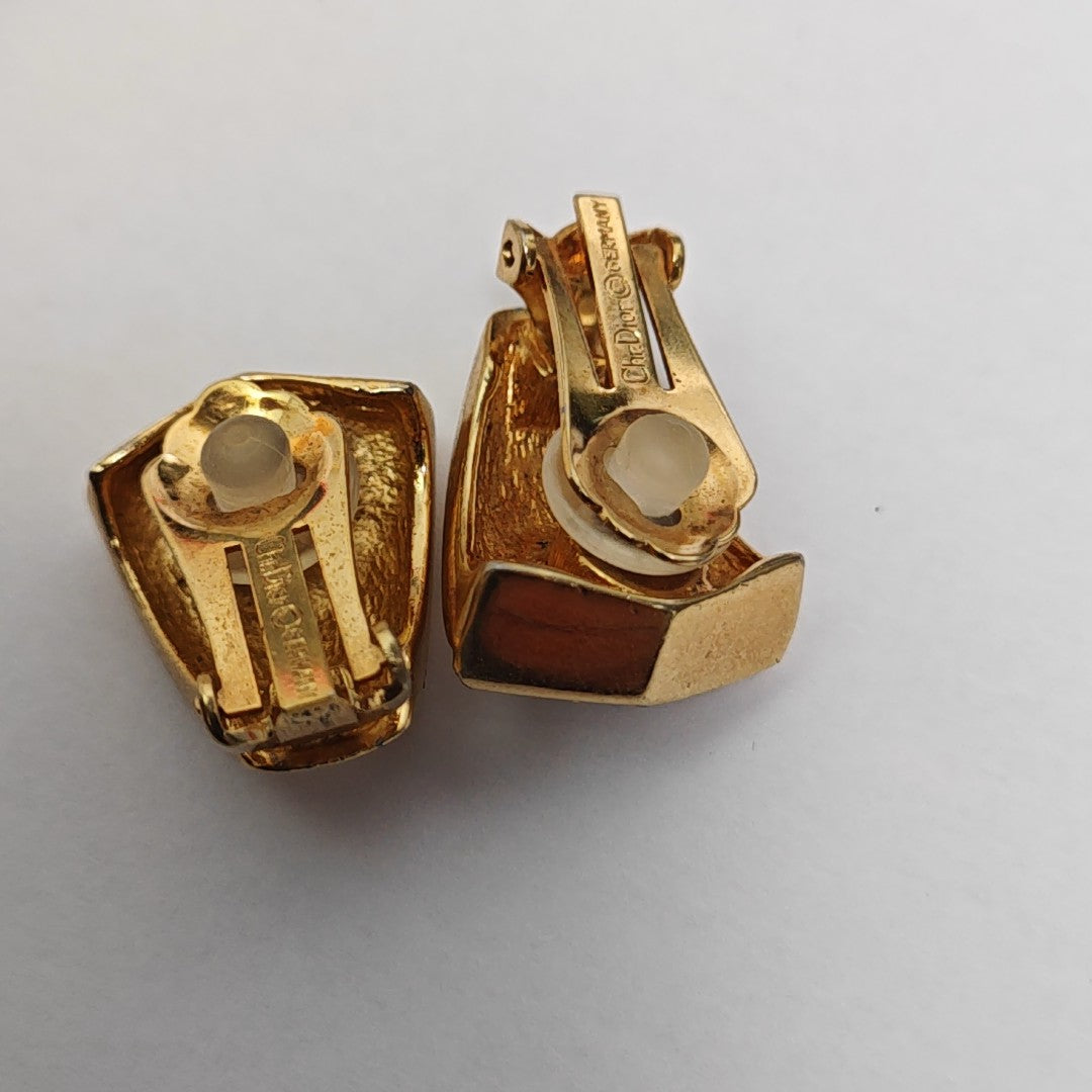 Metal Gold Clip On Earrings