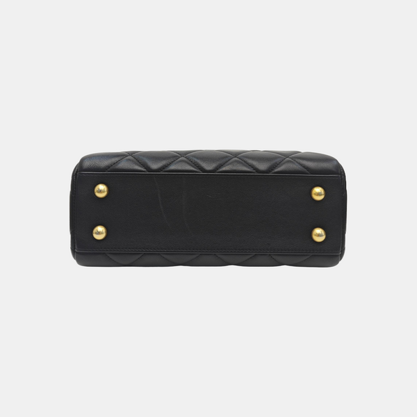 Quilted Lambskin Shoulder Bag Small Black