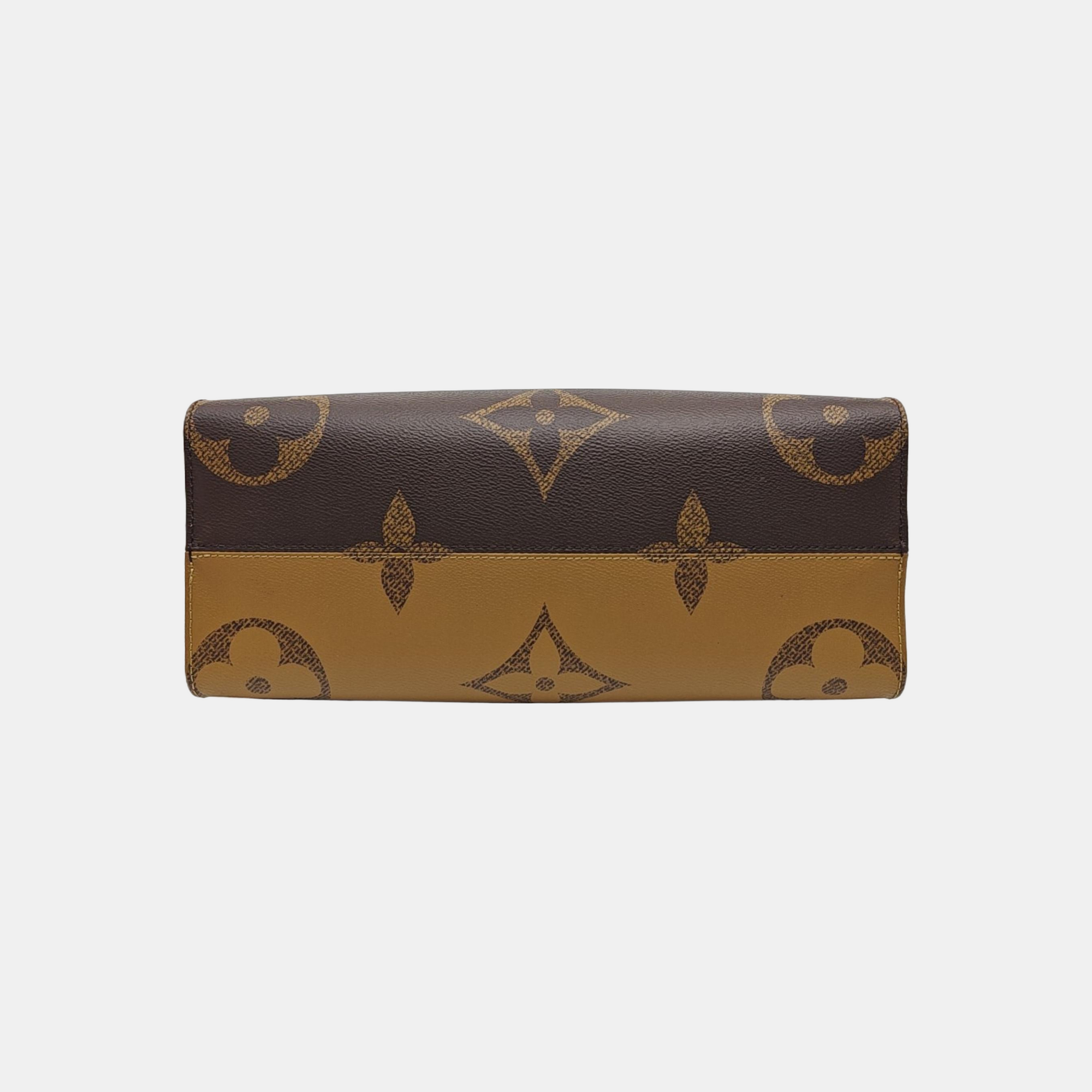 ONTHEGO MM Monogram Coated Canvas Brown