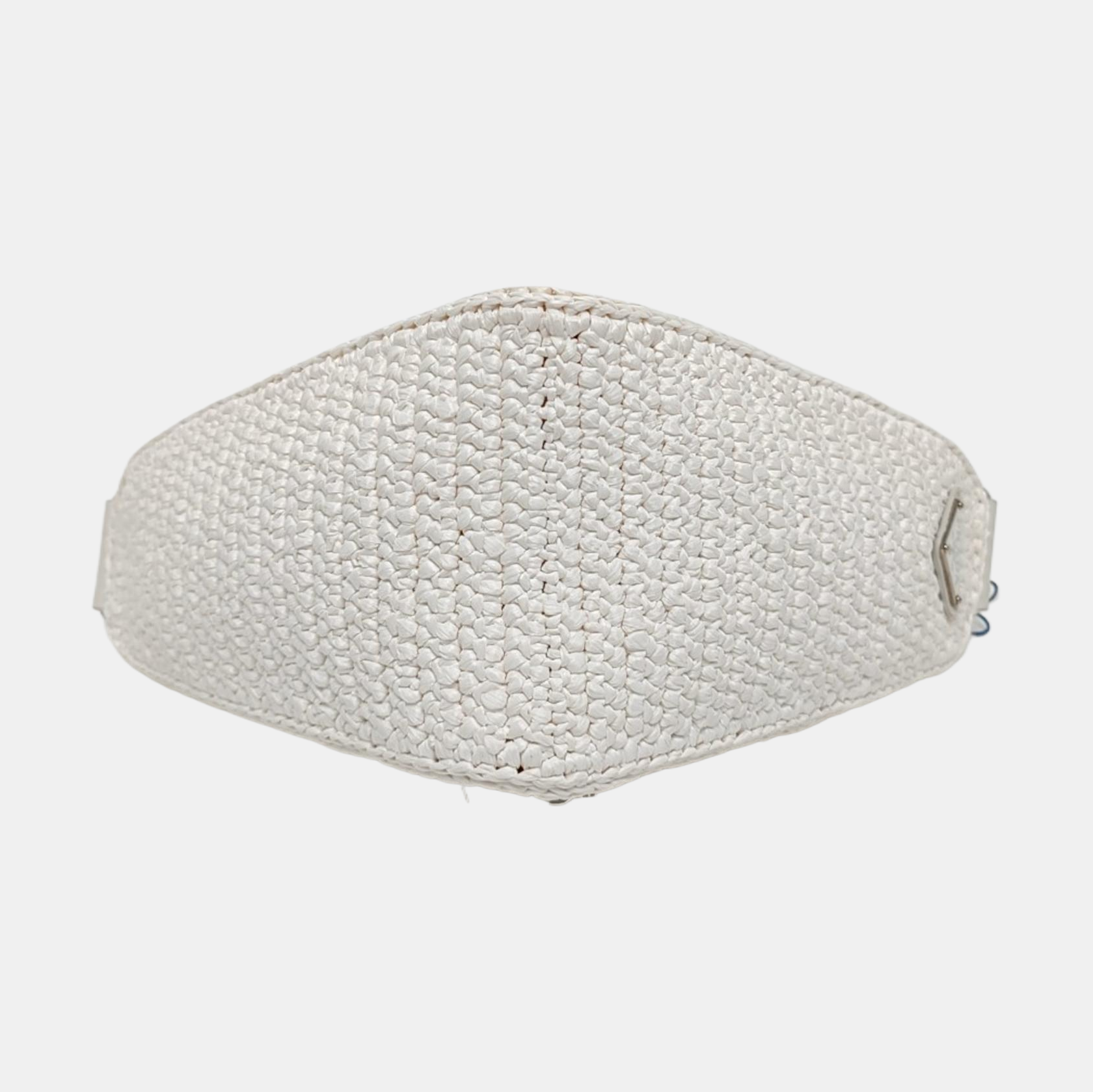 Authenticated pre-owned  Triangle Straw White - Shoulder Bag at Looply