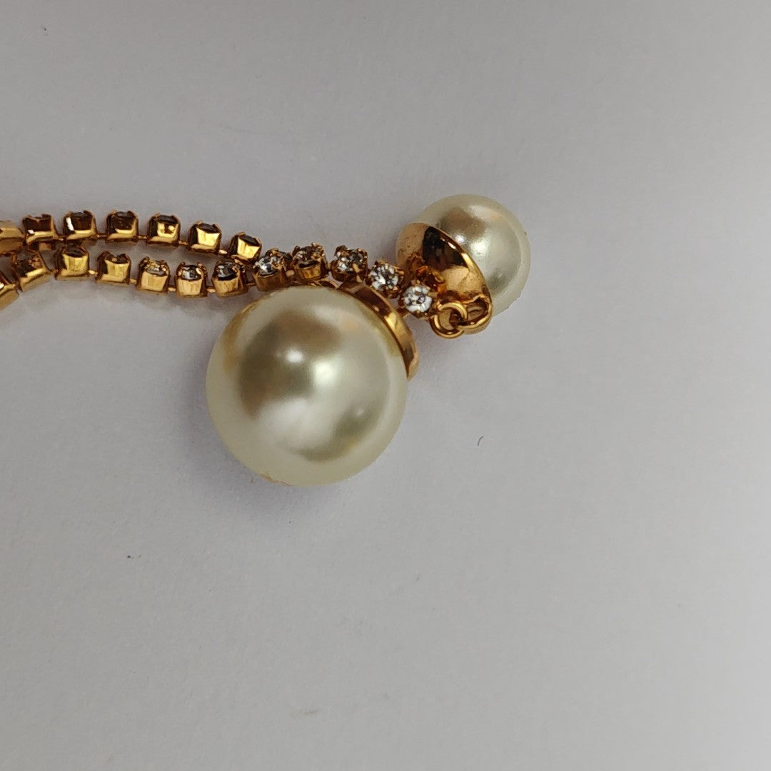Dior Tribales Metal Gold Stud Earrings