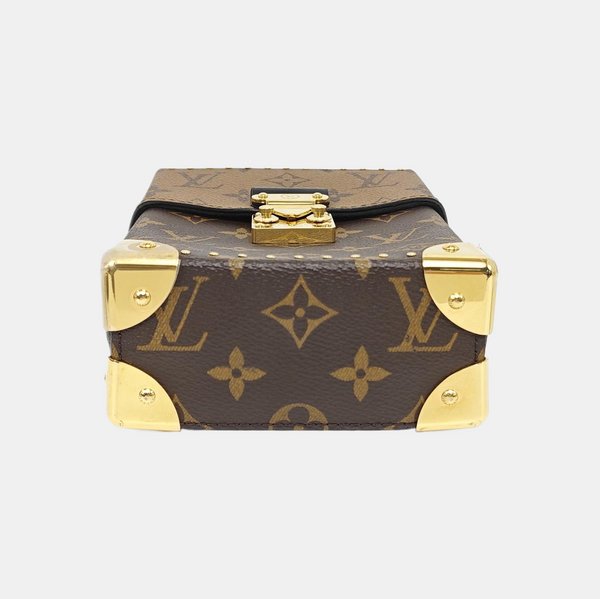CAMERA BOX Monogram Coated Canvas Brown