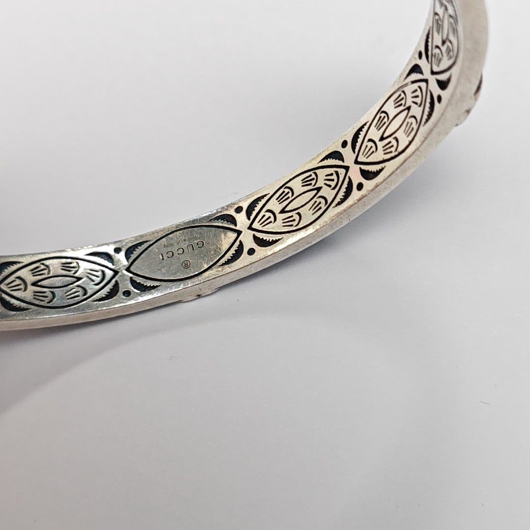 Interlocking G 925 Sterling Silver Bangle