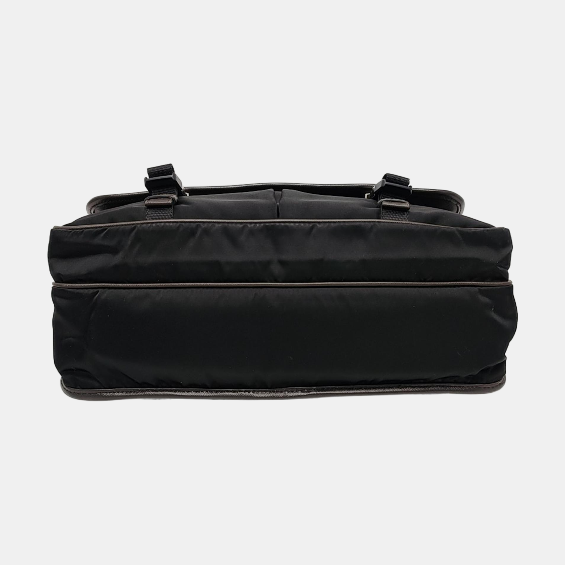 Nylon Shoulder Bag Black