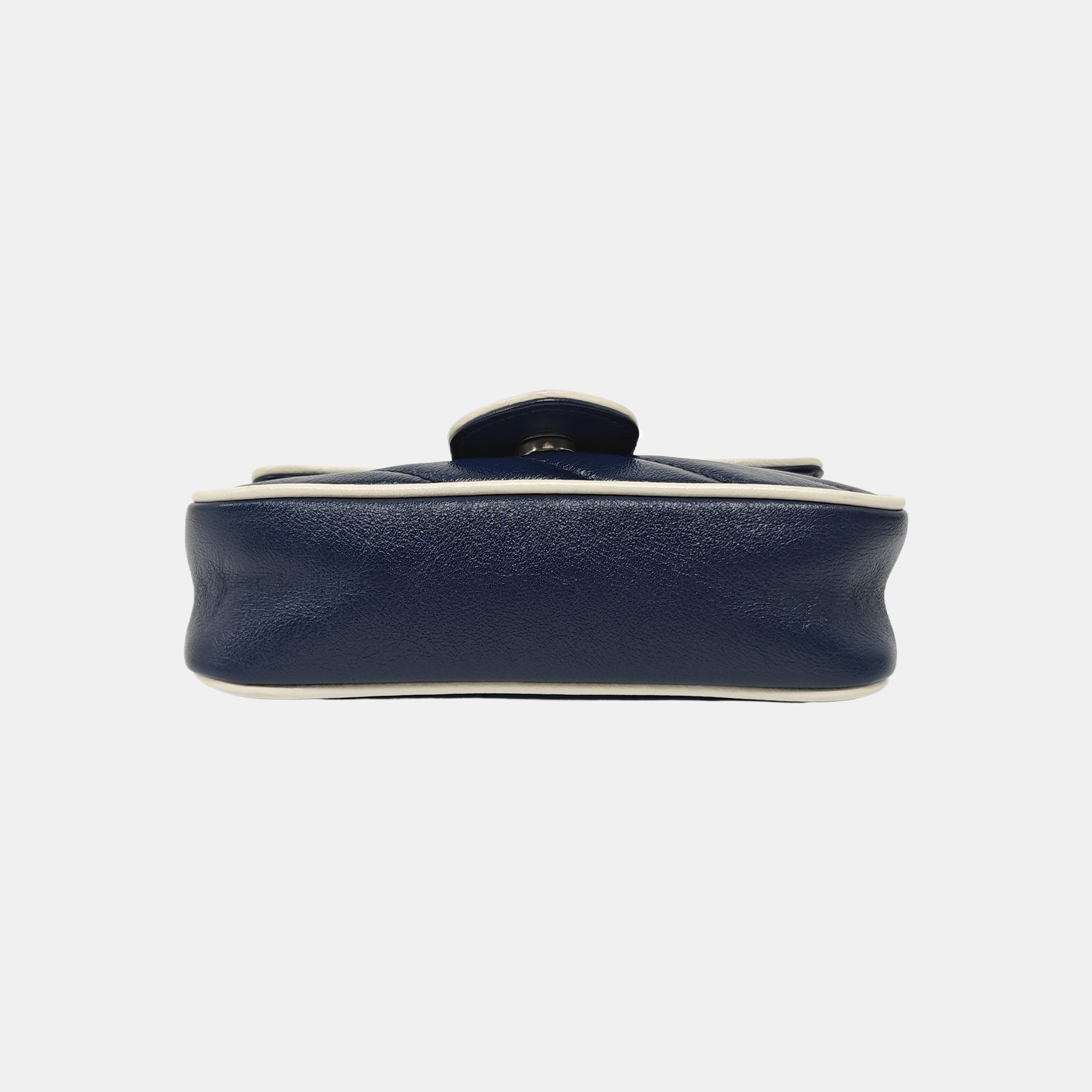 GG Marmont Super Mini Quilted Calfskin Blue