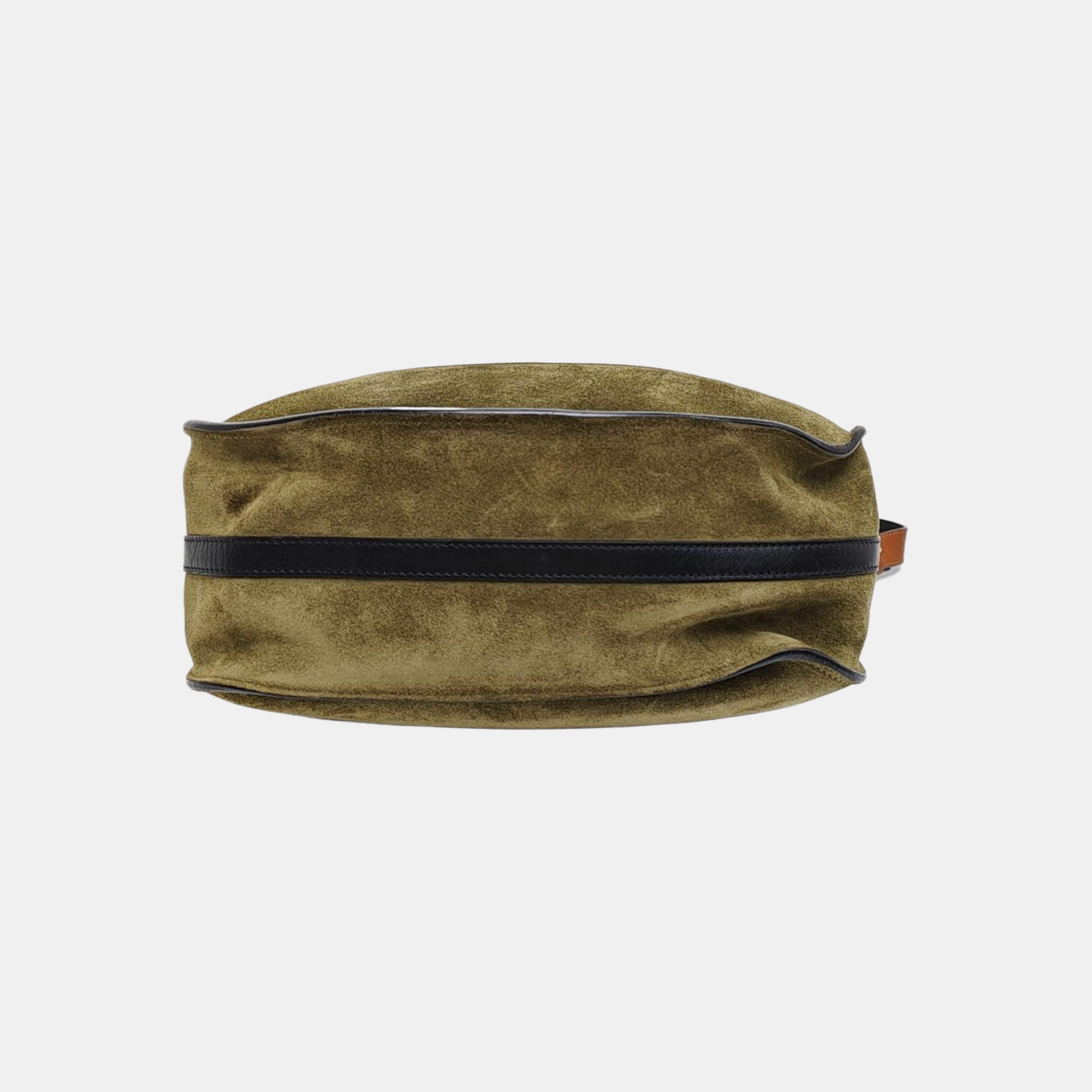 Quilted Suede Shoulder Bag Green
