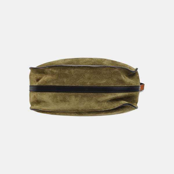 Quilted Suede Shoulder Bag Green