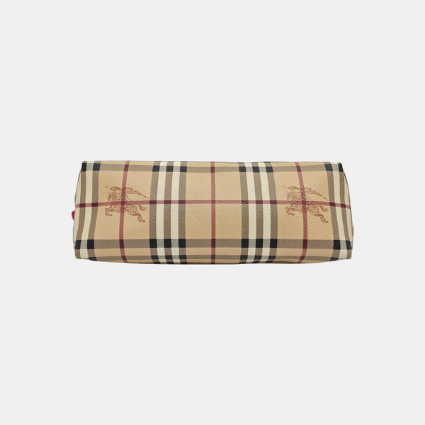 Coated Canvas Crossbody Bag Beige