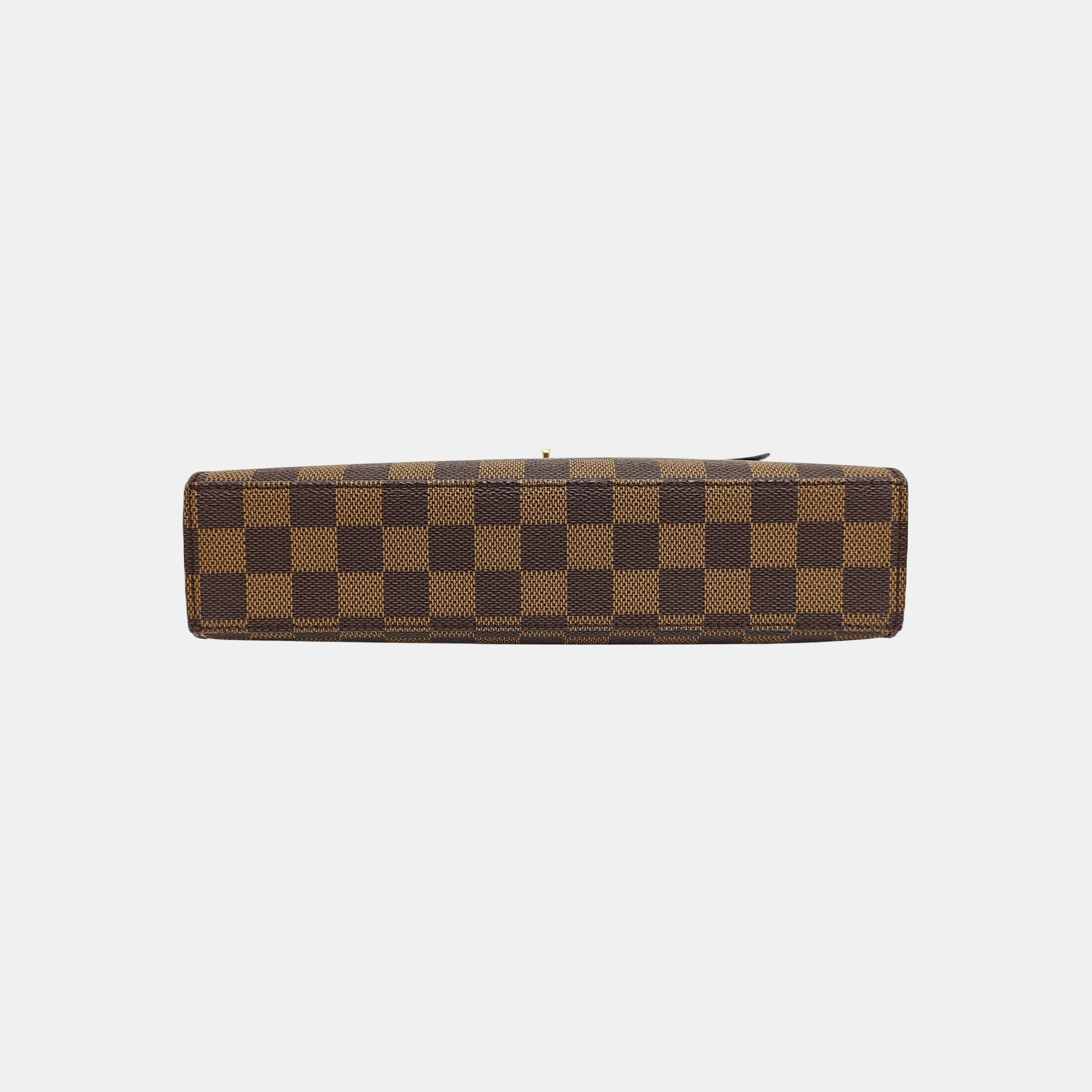 Coated Canvas Top Handle Bag Brown