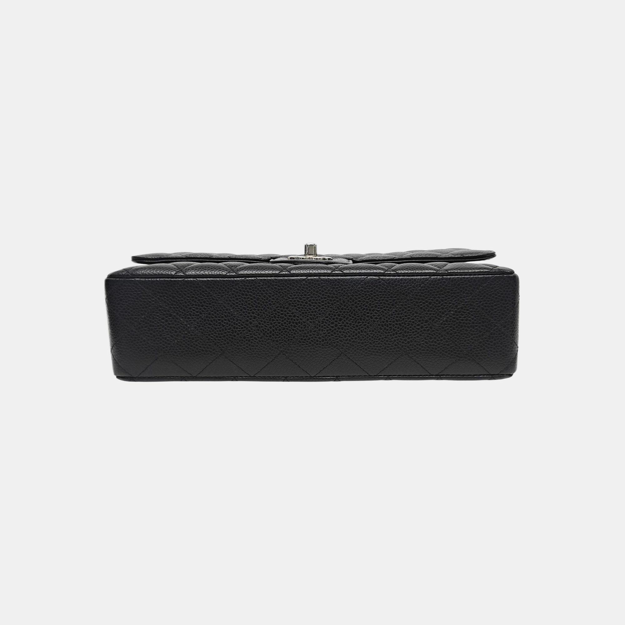 CLASSIC FLAP Small Quilted Grained Calfskin Black