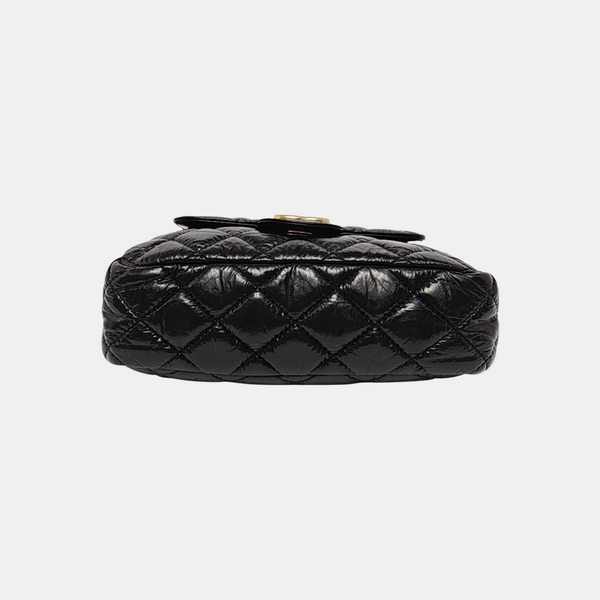 23C HOBO Small Quilted Calfskin Black