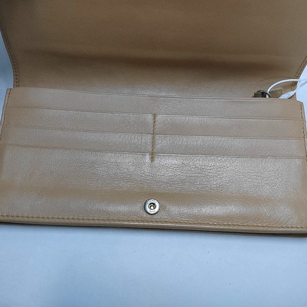 Leather Wallet Beige
