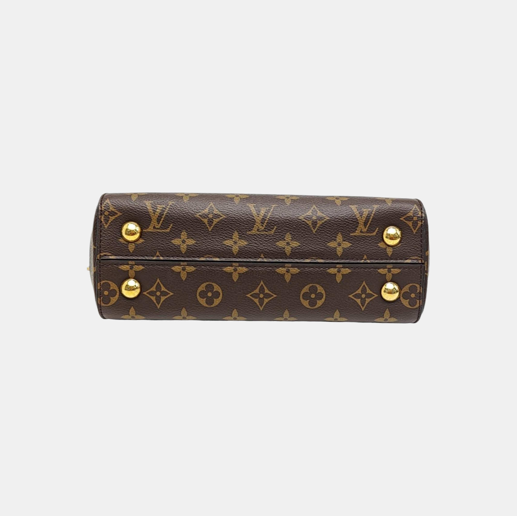 CLUNY Monogram Coated Canvas Brown