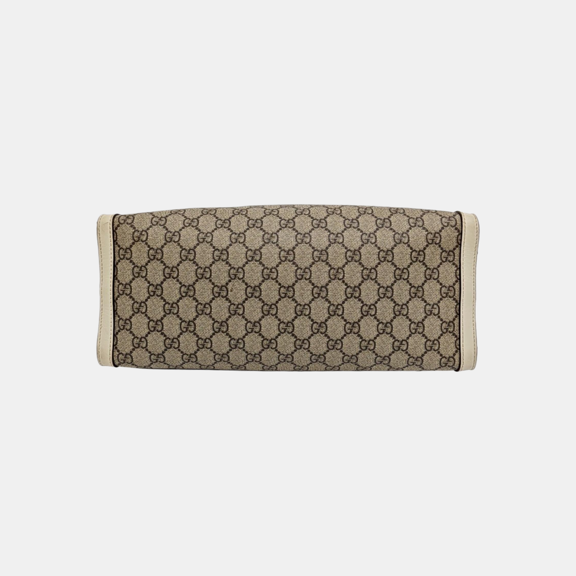 Padlock Medium Monogram Coated Canvas Beige
