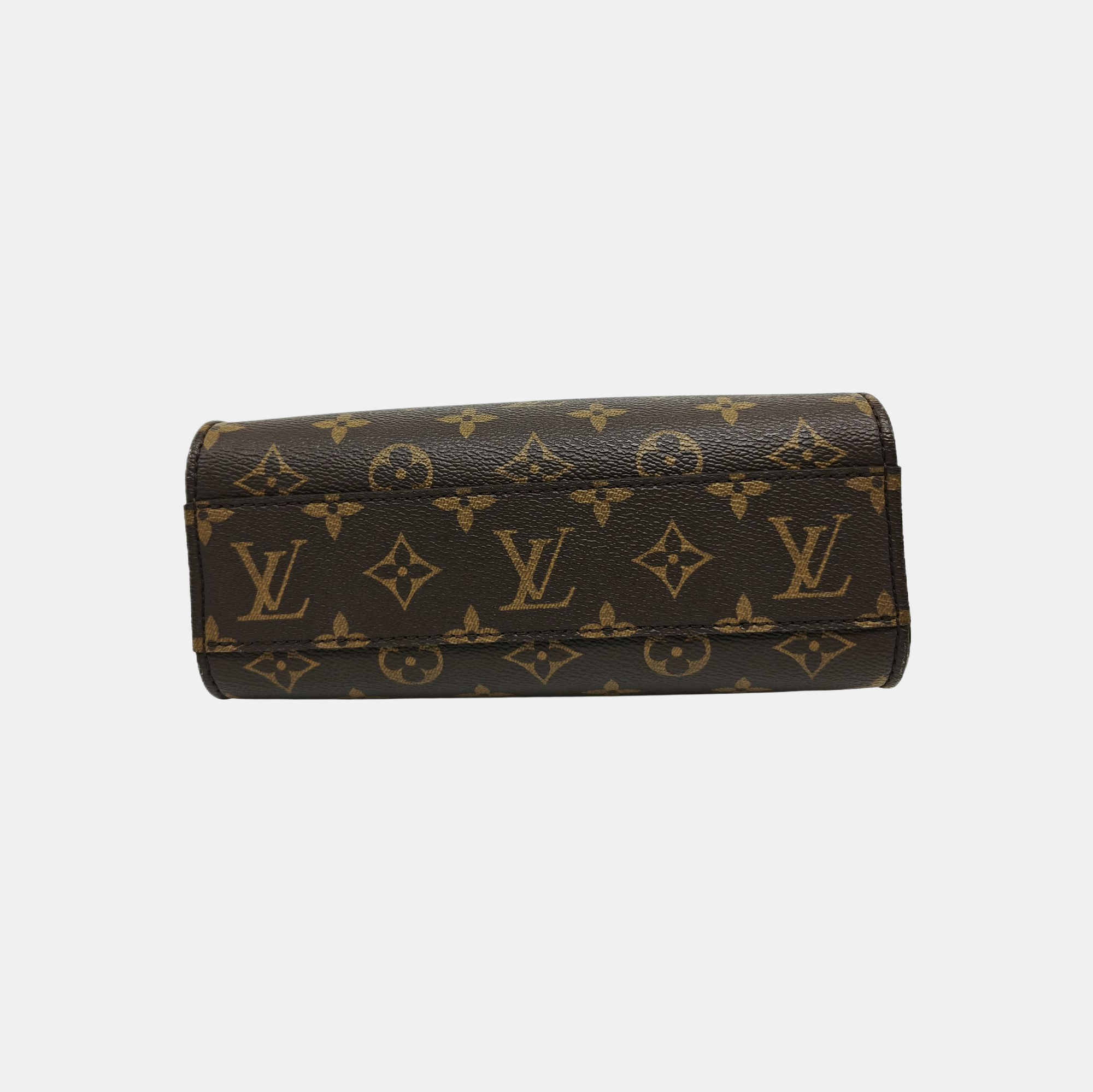 SAC PLAT BB Monogram Coated Canvas Brown