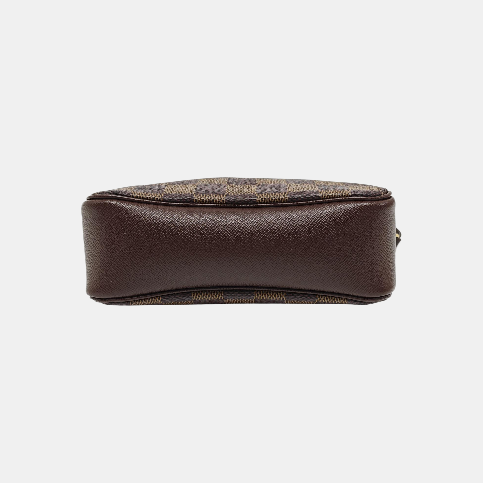 TROUSSE MAKE UP Damier Ebene Coated Canvas Brown