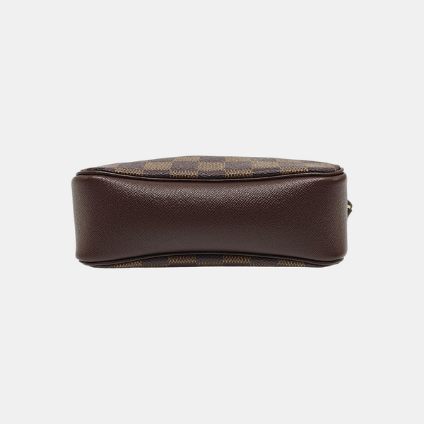 TROUSSE MAKE UP Damier Ebene Coated Canvas Brown