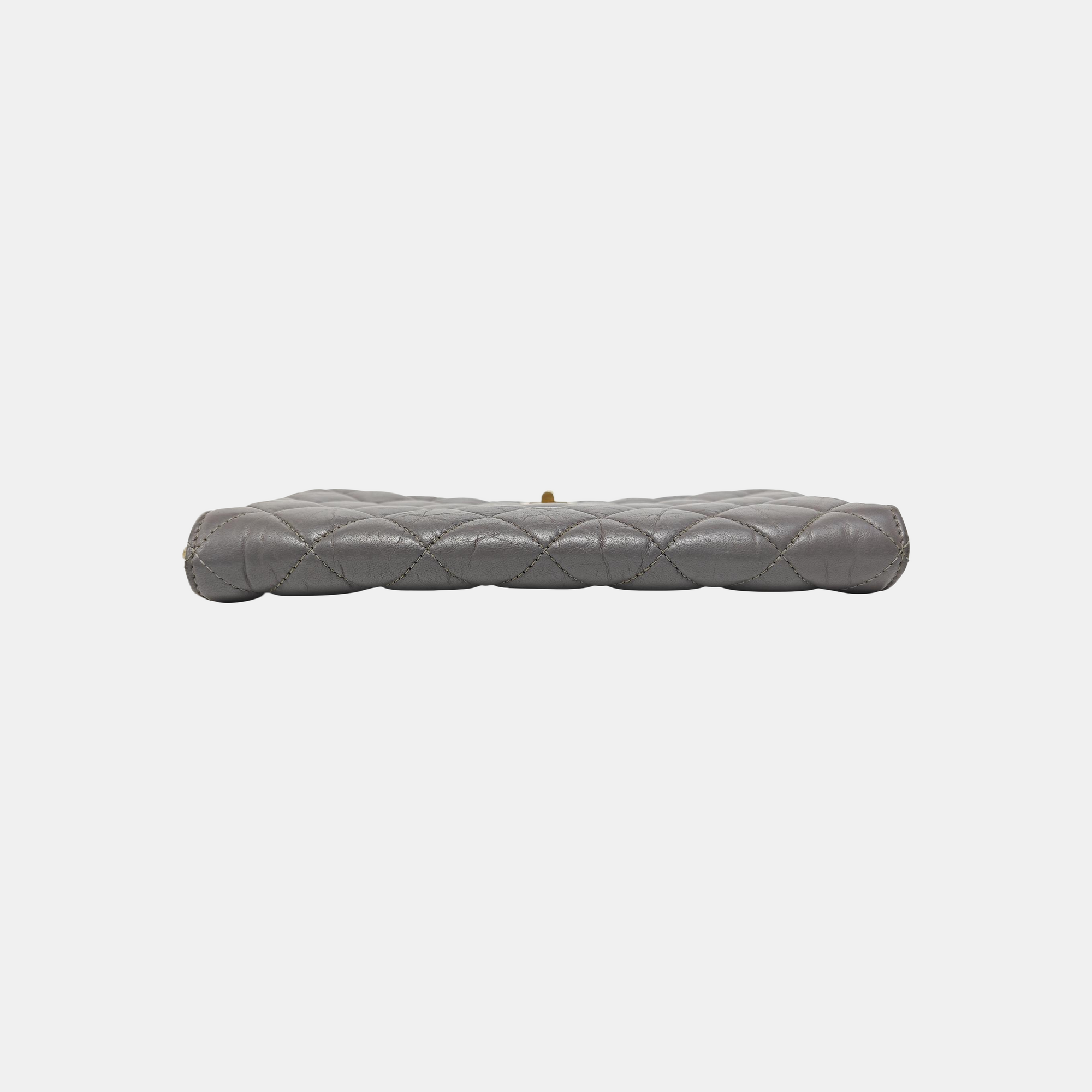 2.55 224 Quilted Calfskin Gray Wallet