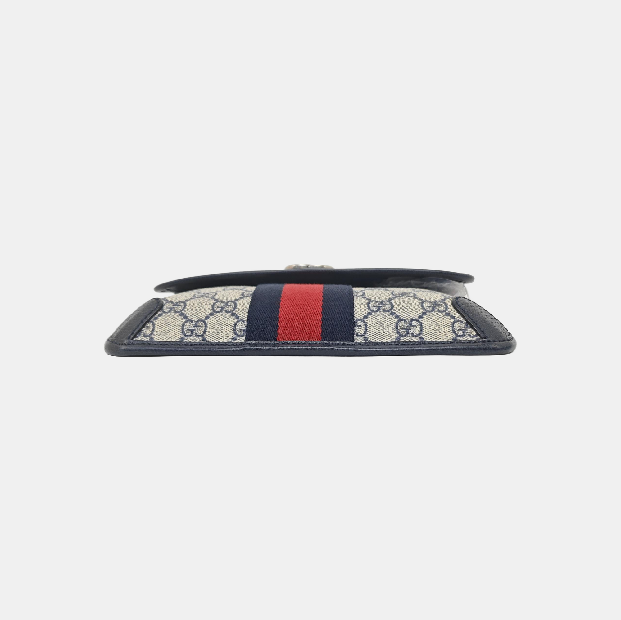 Ophidia Small Monogram Coated Canvas Beige