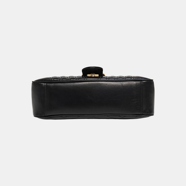 GG Marmont Small Quilted Calfskin Black