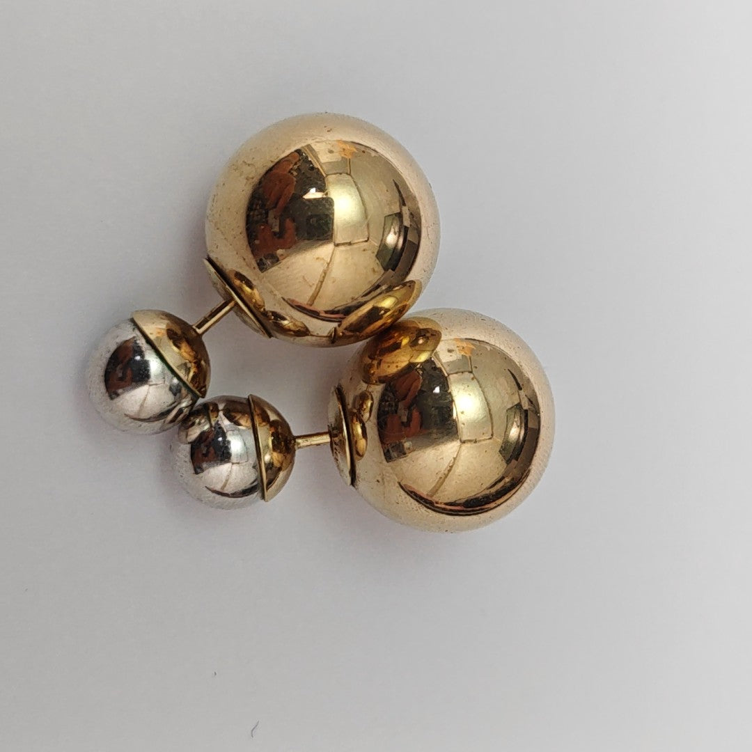Dior Tribales Metal Gold Stud Earrings