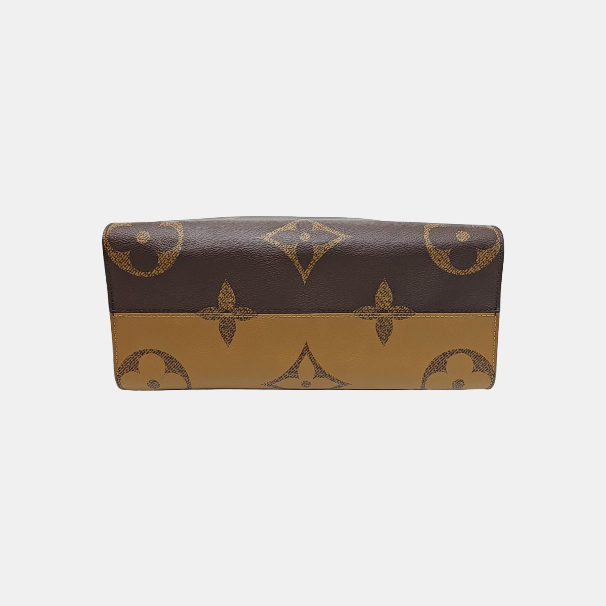 ONTHEGO MM Monogram Coated Canvas Brown